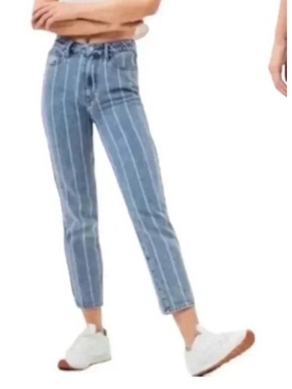PACSUN Mom Jeans Blue Jean Denim Stripe Carpenter size 29 normcore 80s